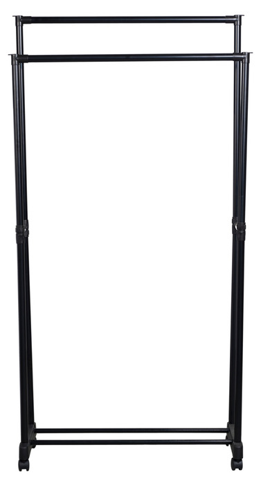 Garderobestativ dobbelt sort 74,5 cm - DAY